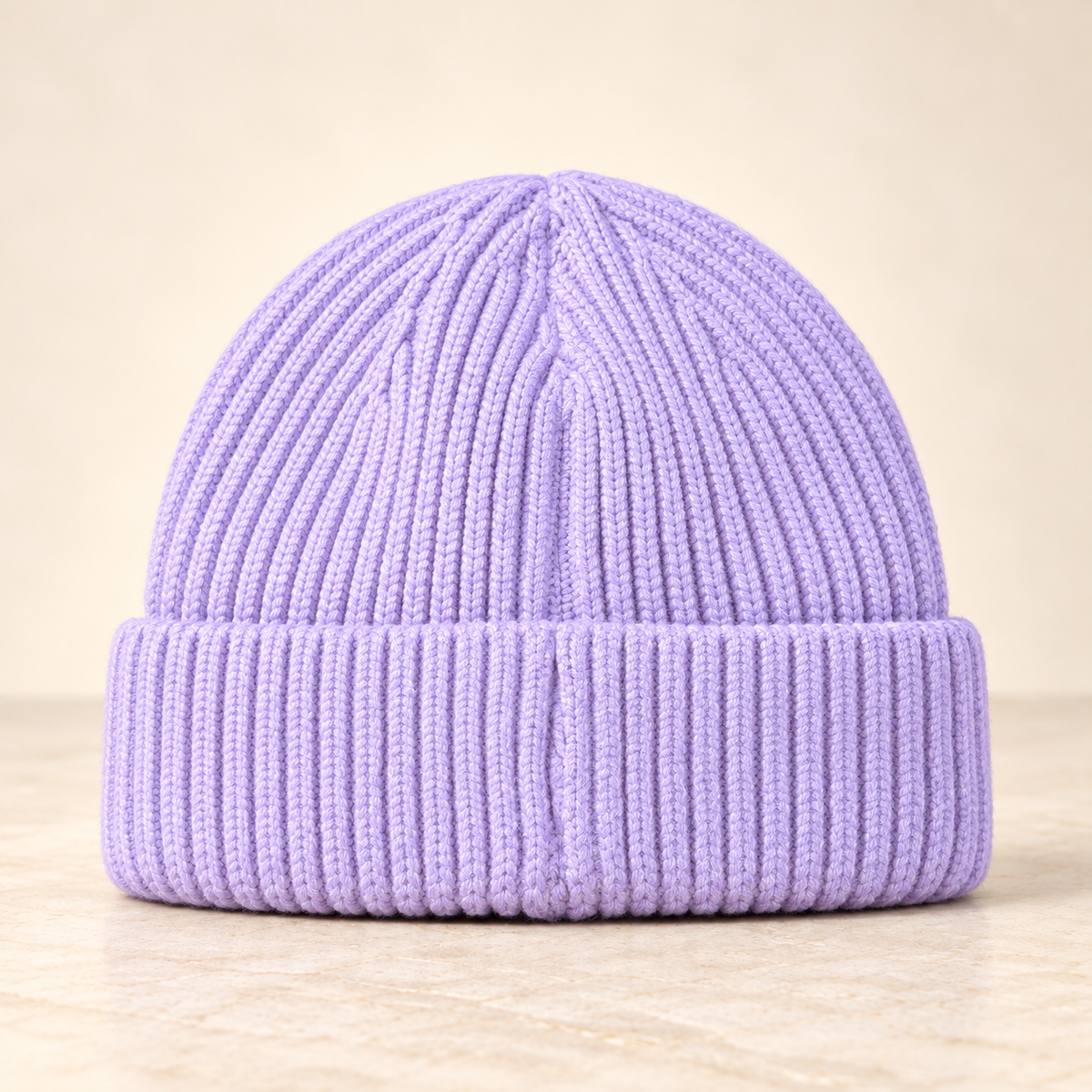 lavender LAVER Blank Beanie — 100% Cotton